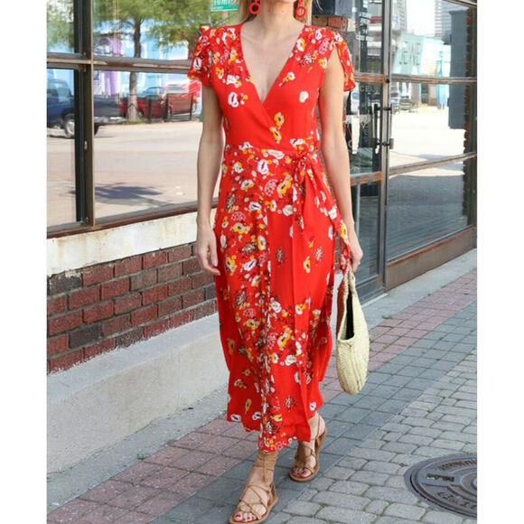 Free People Jess Floral Print Midi Dress - Picture 1 of 7